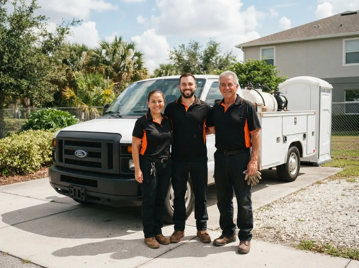 The Bison Portable Toilets team, portable toilet rentals in Orlando, FL